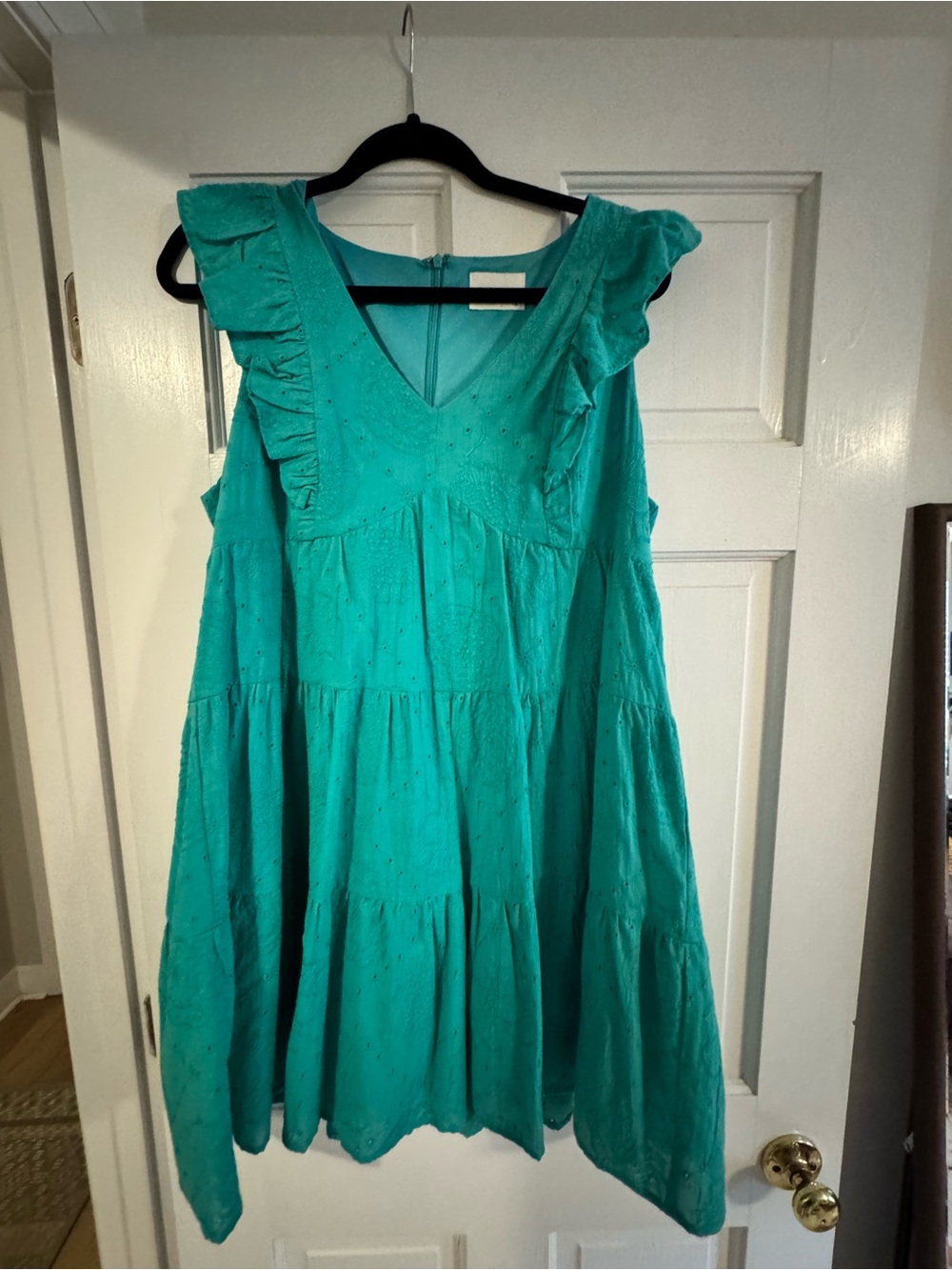 Emerald Eyelet Dress L